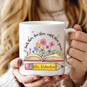 Personalized Teacher Mug: Custom Name Coffee Cup, Appreciation Gift