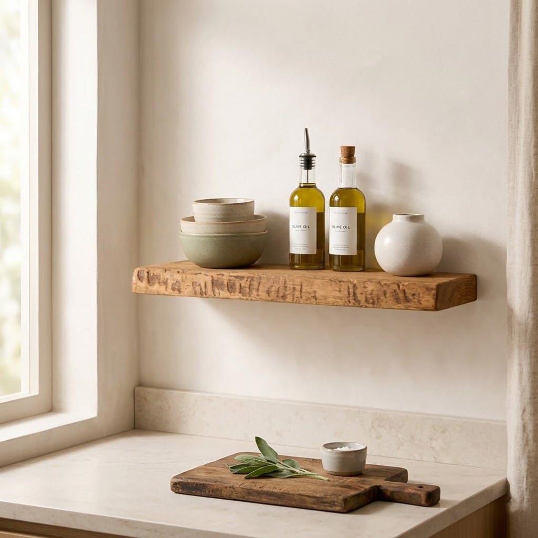 Reclaimed Wood Floating Shelf Rustic Farmhouse Wall Mounted Shelf - Etsy