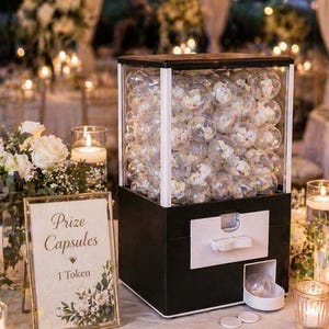 Wedding Favor Idea Capsule Machine, Personalized Guest Station, Interactive Reception Activity image 3