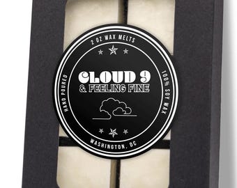 Cera fundida Cloud 9: Lavanda y sándalo, cera de soja vertida a mano