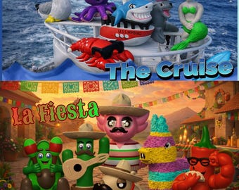 Sets de juguetes en cápsulas temáticas para máquinas expendedoras, rellenos de premios para máquinas gacha, recargas a granel.