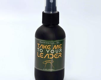 Aerosol de ambiente de inspiración extraterrestre: fragancia de bergamota, cuero y tabaco