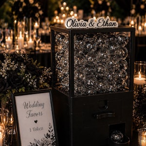 Wedding Favor Idea Capsule Machine, Personalized Guest Station, Interactive Reception Activity image 2