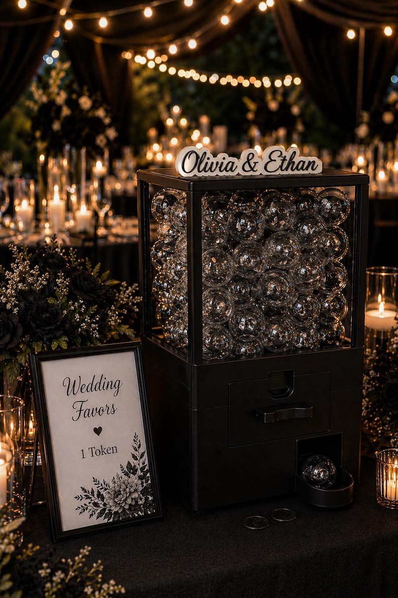 Wedding Favor Idea Capsule Machine, Personalized Guest Station, Interactive Reception Activity image 2