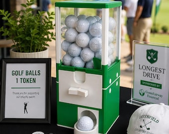 Golf Ball Dispenser Machine for Events, Tournaments & Booth Displays, gifts for guys