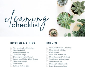 Cleaning Checklist - Etsy