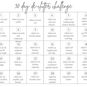 30 Day Declutter Challenge