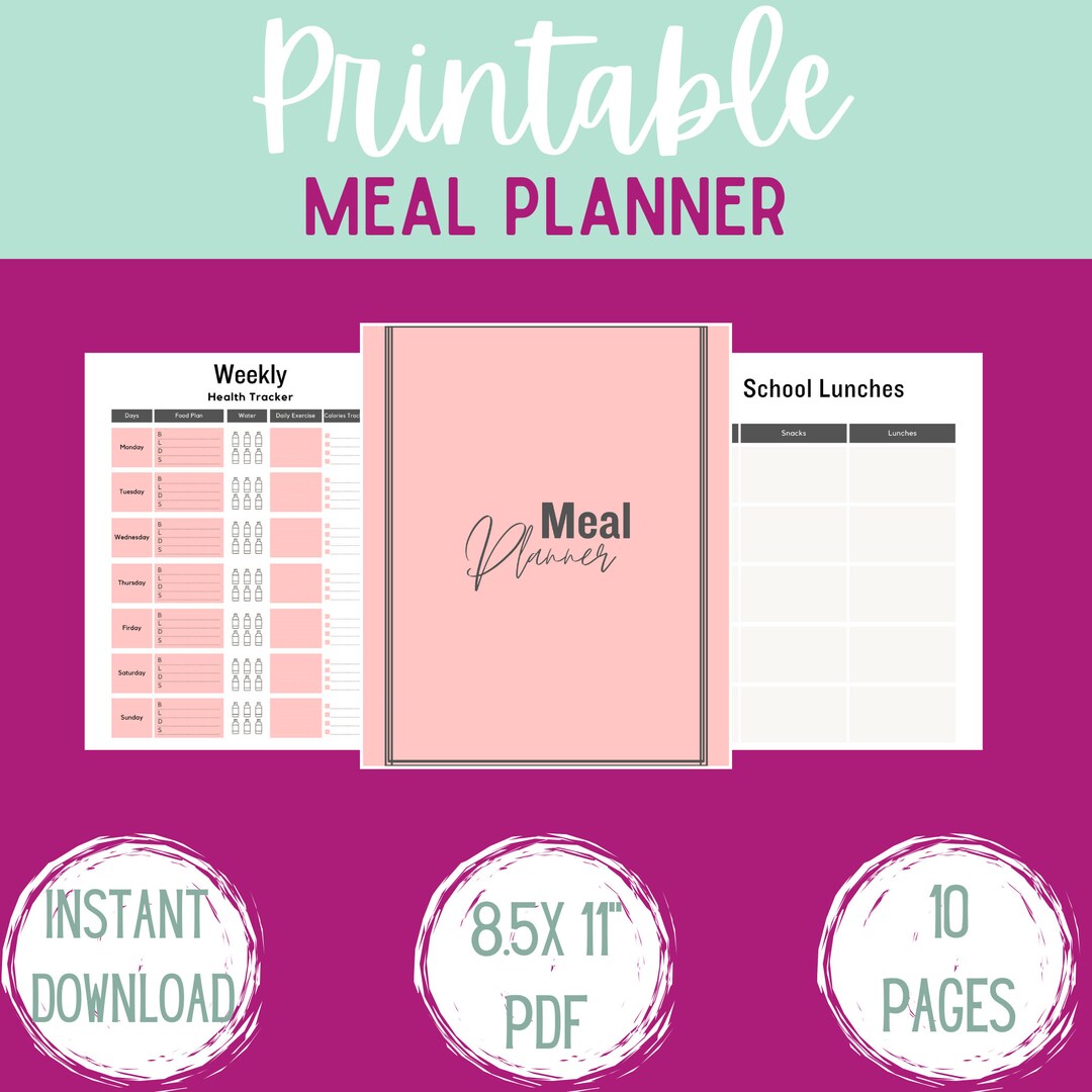 Meal Planner Printable Meal Planner Weekly Meal Plan Menu Planner Meal meal-planner-printable-meal-planner-weekly-meal-plan-menu-planner-meal