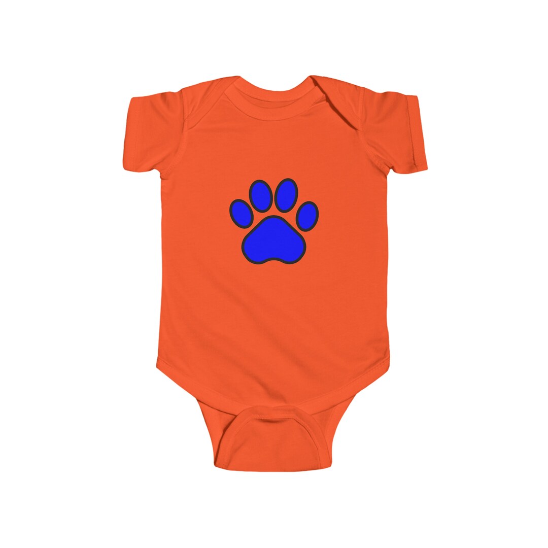 Blue Paw Print Onesie Cute Puppy Dog Animal Etsy