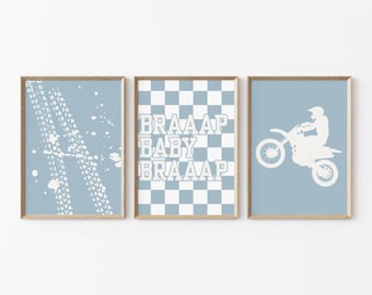 Dirt Bike Nursery Print: Motorcycle Boys Room Decor