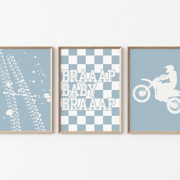 Dirt Bike Nursery - Motorcycle Nursery. Motorcycle kid gift, boys room, kids bedroom, playroom, boys wall decor, new baby gift