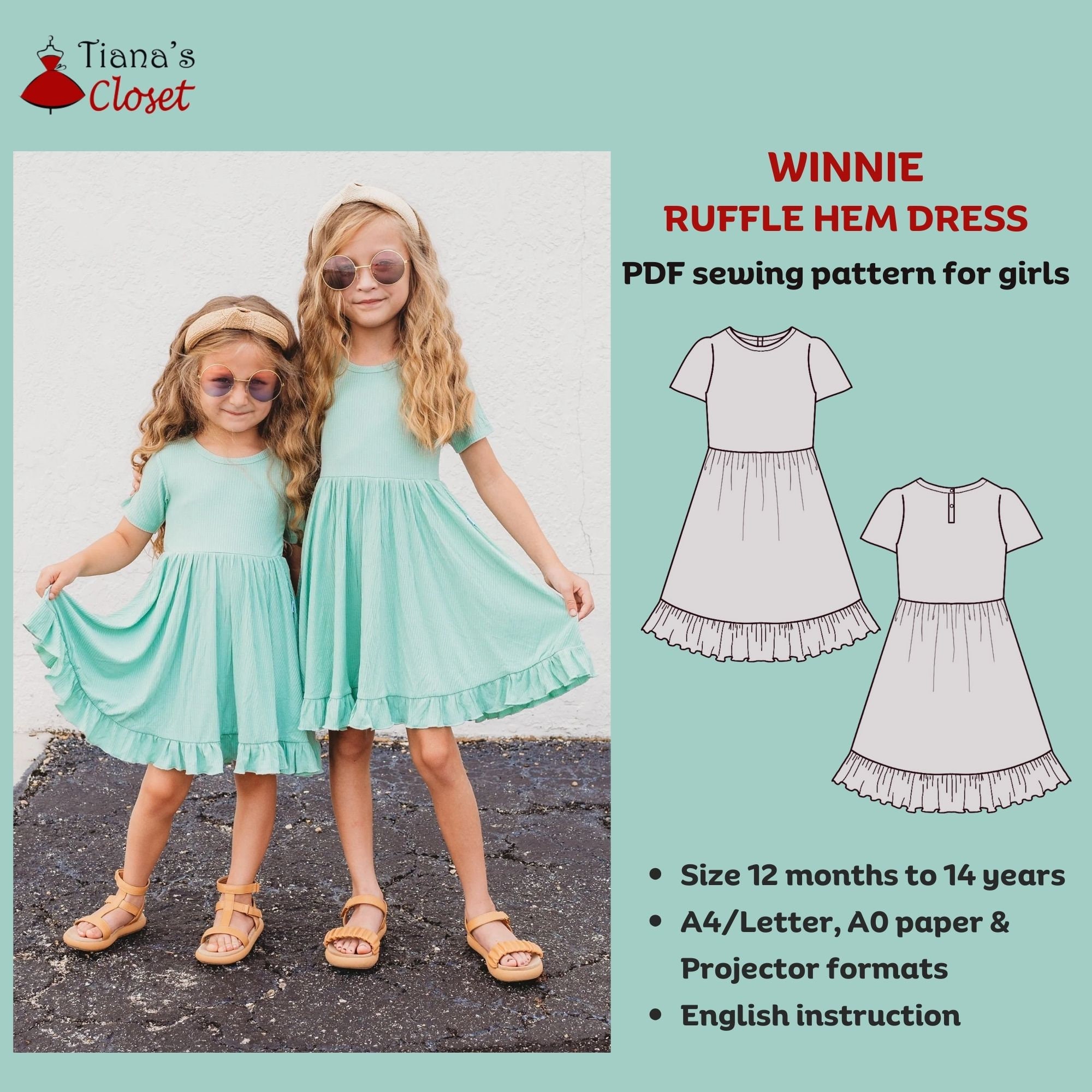 Girls,knit Dress Pattern - Etsy