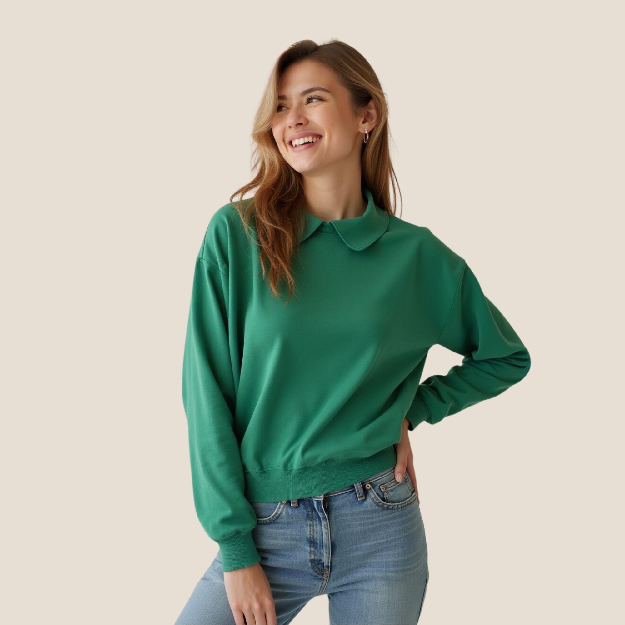 【oan】Collar Sweatshirt Alina Peter Pan Collar Sweatshirt - PDF Sewing Pattern