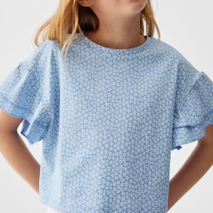 Sora Double Ruffle Sleeve Knit Top - PDF Sewing Pattern | Digital ...