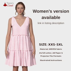 Bianca Girls' Tiered Tie Shoulder Dress Sewing Pattern (instant ...