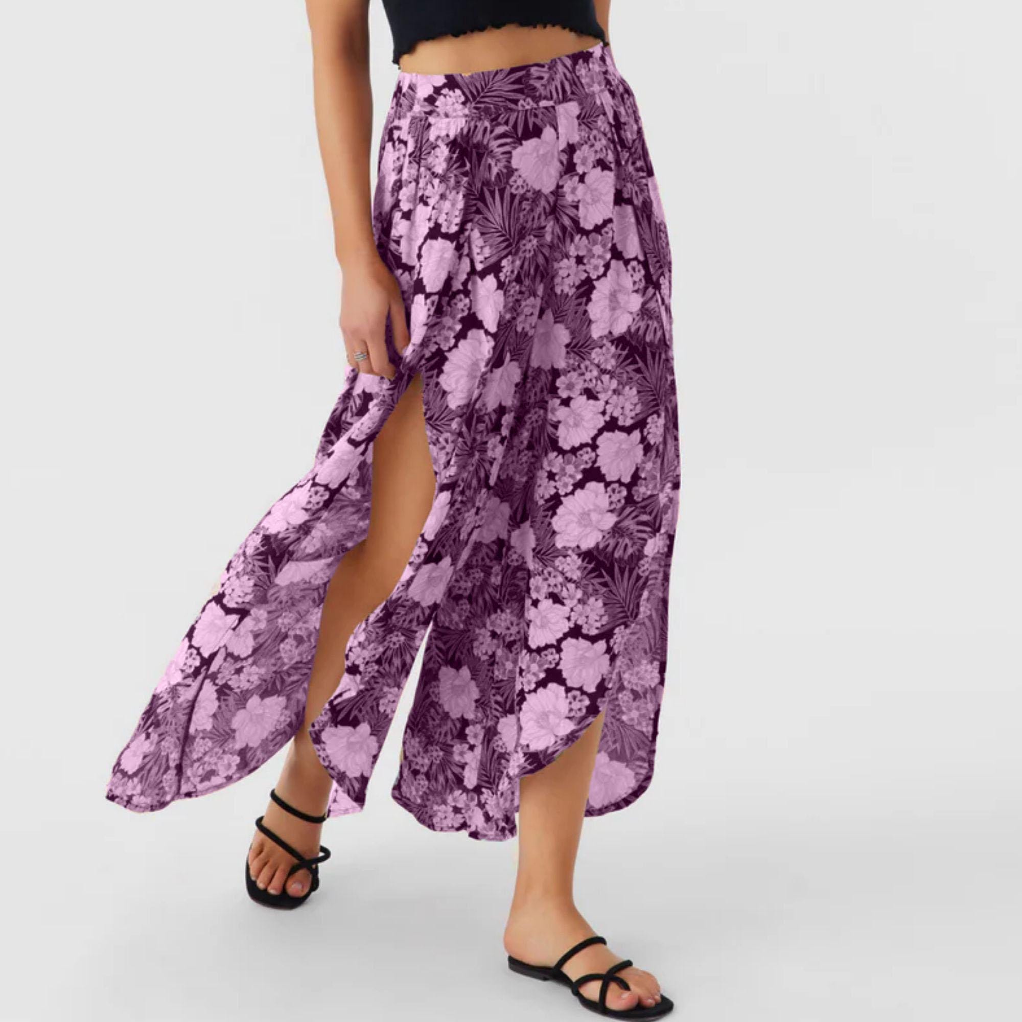 夏用フェイクラップパラッツォパンツの縫製パターン：レディースサイズ