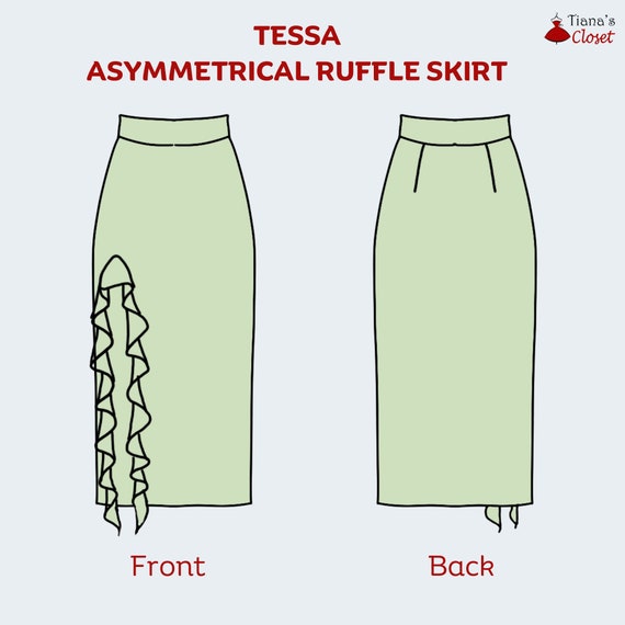 treatürself Angel ribbon asymmetry skirt treatürself Angel ribbon asymmetry skirt