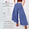 Sarai Palazzo Pants PDF Sewing Pattern: Boho Style, Dramatic Wide Legs, Structured Tier, Print at Home or Copy Shop & Projector Formats product logo