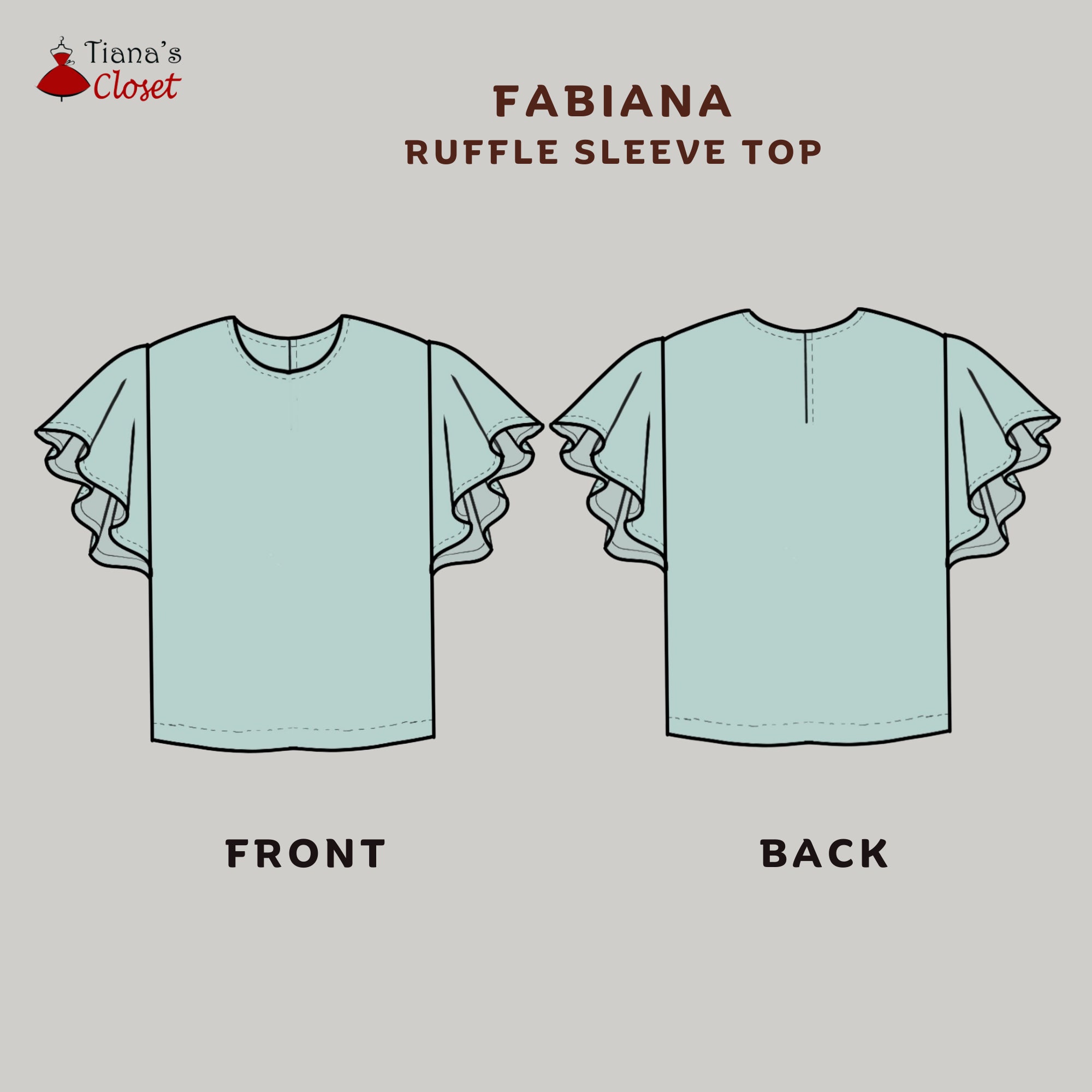 cascade frill top