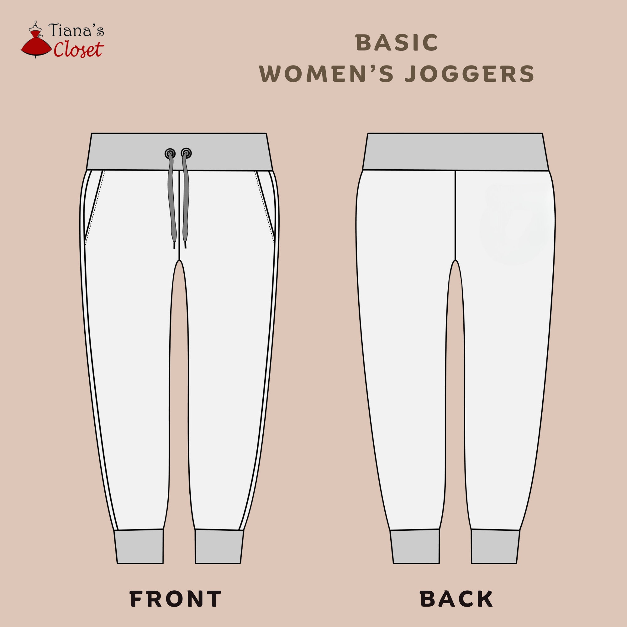 【U LAN】TRIES REAL PATTERN JOGGER PANTS Women's Anti-UV 4-Way Stretch Jogger Pants - Black