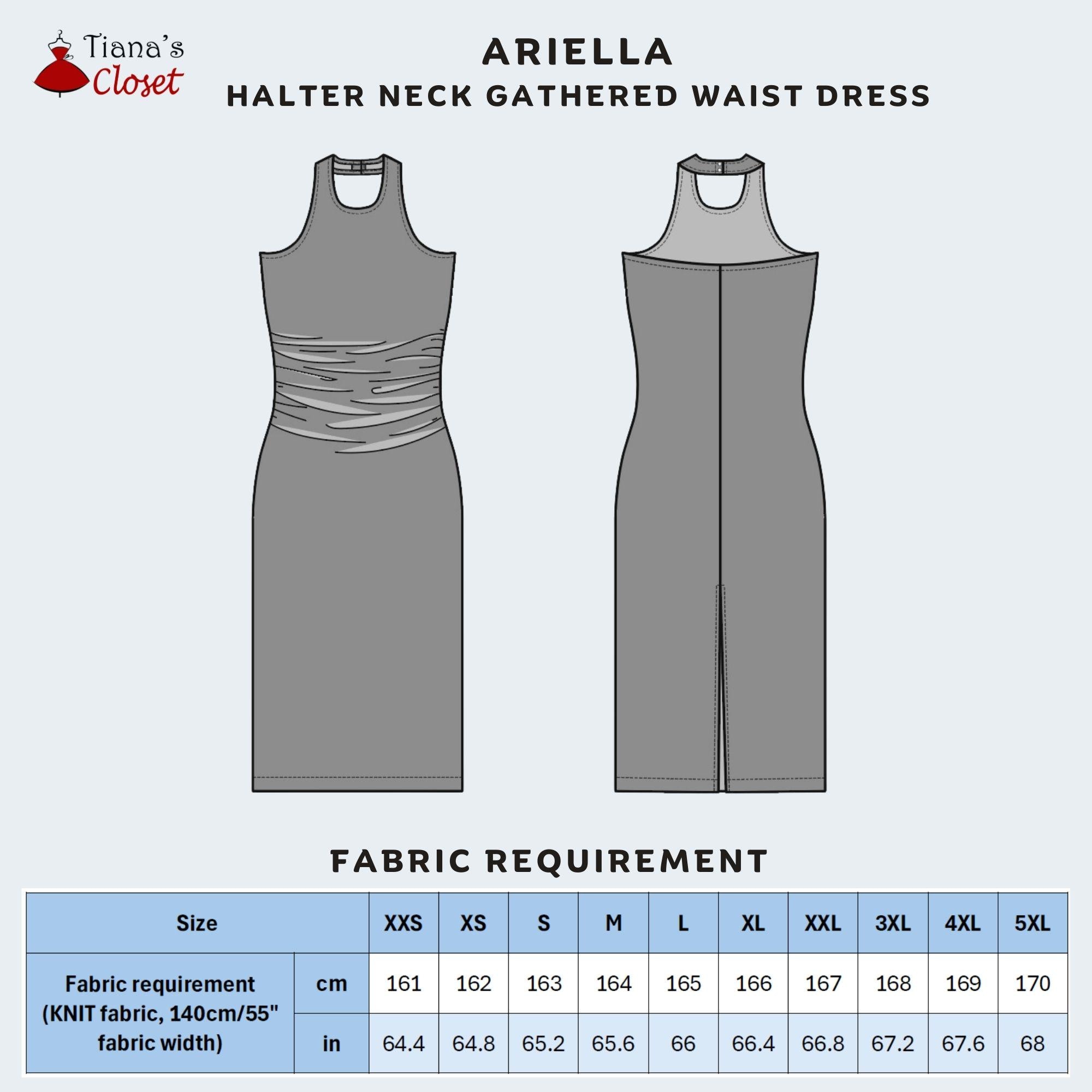 Ariella Halter Neck Knit Midi Dress Sewing Pattern: Beginner Friendly,  Inclusive Sizing, Layered PDF, Instant Download - Etsy Israel