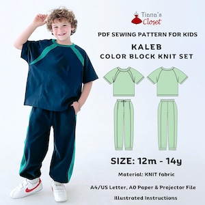 Kaleb Knit Top and Pants Sewing Pattern: Beginner Friendly (PDF Pattern)