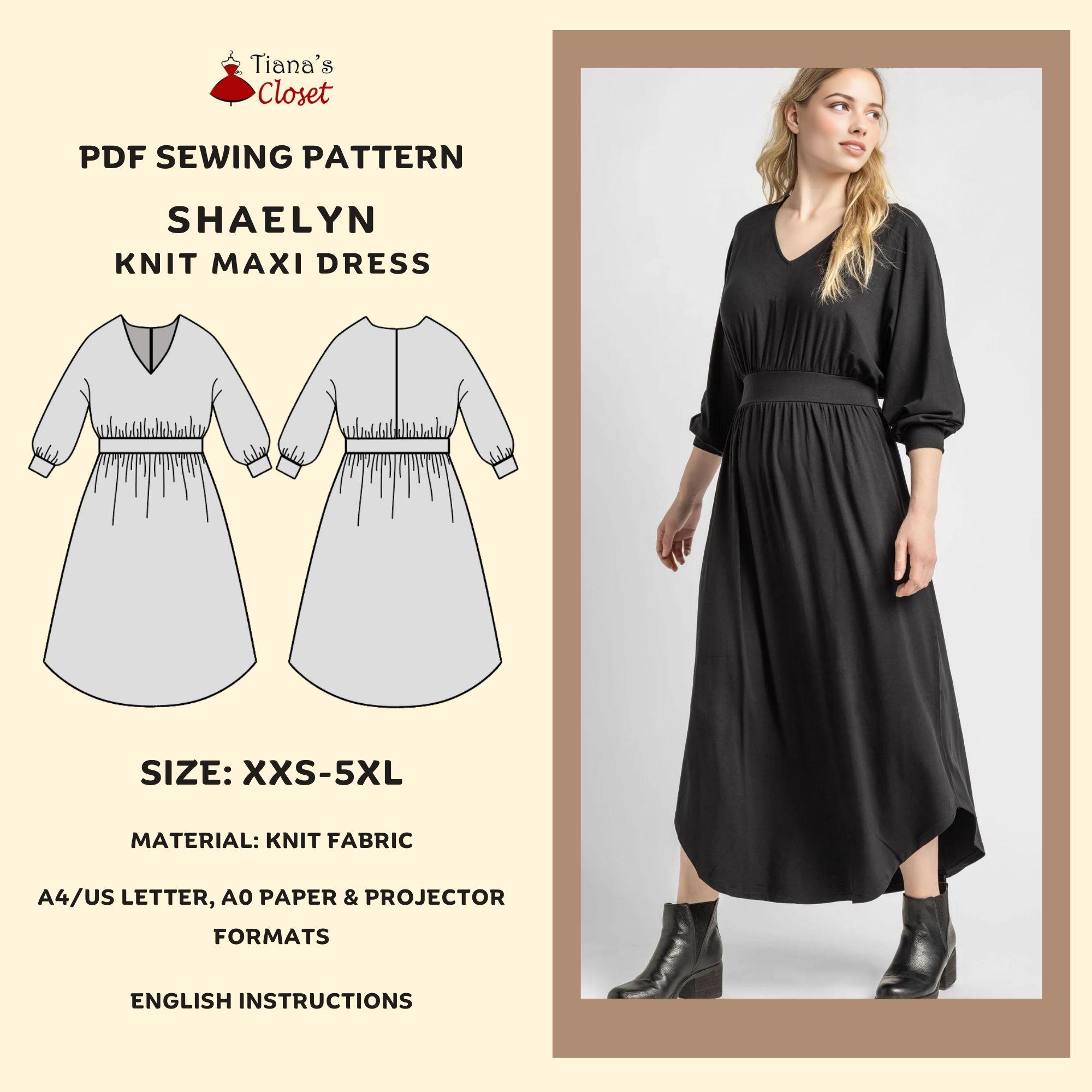 Shaelyn V Nekc Batwing Knit Maxi Dress Sewing Pattern: Instant Download PDF, A0 A4/US Letter & Projector File Formats, Sizes XXS to 5XL - Etsy Finland Shaelyn V Nekc Batwing Knit Maxi Dress Sewing Pattern: Instant Download PDF, A0 A4/US Letter & Projector File Formats, Sizes XXS to 5XL - Etsy Finland