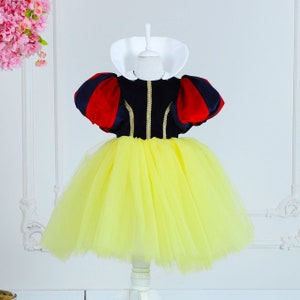Snow White Costume for Baby Girl, Toddler Christmas Dress, Baby Girl Princess Dress,  Halloween Costume, Snow White Birthday Dress