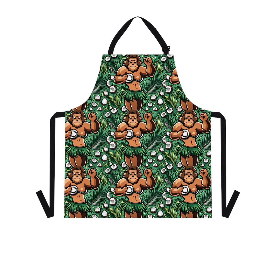 Mythical Creatures Chef Apron Bigfoot Hulu Apron Etsy