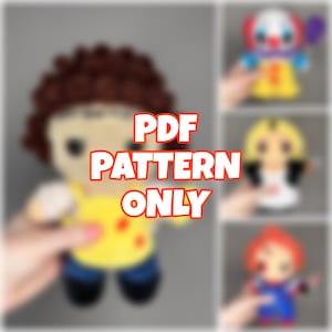 4 in 1 Mini Crochet Halloween/Horror Bundle-Digital Pattern (NOT a physical item) Written in English (US) terminology *Read description!!*