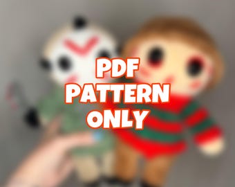 Horror Buddies Bundle Crochet Pattern PDF | Cute Halloween Amigurumi Plushies | Horror Crochet Pattern Digital Download ONLY