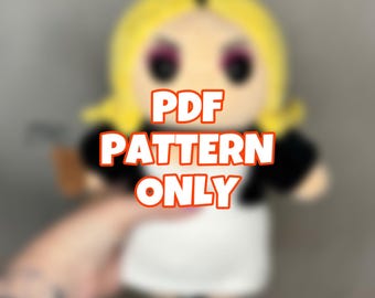 Patrón de ganchillo de la Novia Malvada en PDF / Adorable peluche amigurumi de terror / Patrón de ganchillo para peluche de terror de Halloween (solo descarga digital)