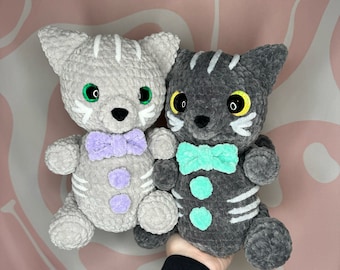 Fancy Cat with Bow Tie Crochet Pattern PDF | Cute Amigurumi Plushie | Dressed-Up Cat Crochet Pattern Digital Download ONLY