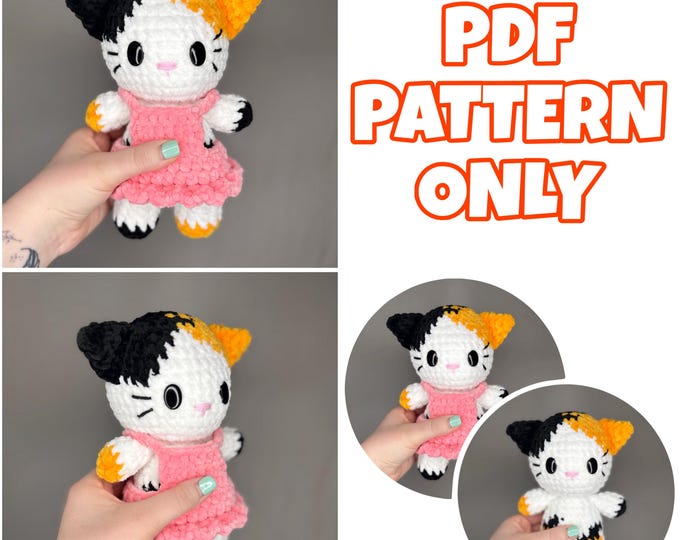 Crochet Calico Cat - Digital Pattern ONLY