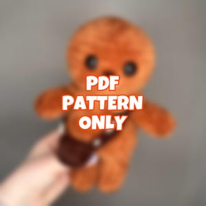 Haakpatroon herenkapsel pdf | Schattige laaggestikte harige amigurumi-knuffel | Haakpatroon fantasiewezen ALLEEN digitale download