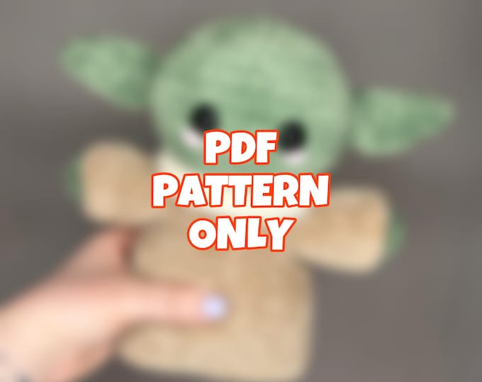 Crochet Low Sew Green Alien - Digital Pattern ONLY
