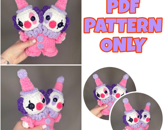 Crochet Two-Headed Clown - Digital Pattern ONLY