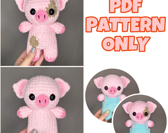 Spotted Pig & Regular Pig - Digital Pattern ONLY