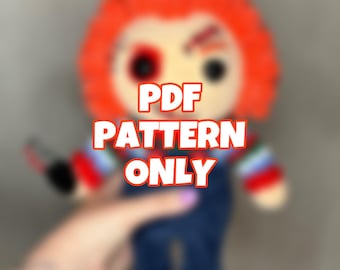 Evil Doll Crochet Pattern PDF | Cute Horror Amigurumi Plushie | Halloween Crochet Pattern Digital Download ONLY