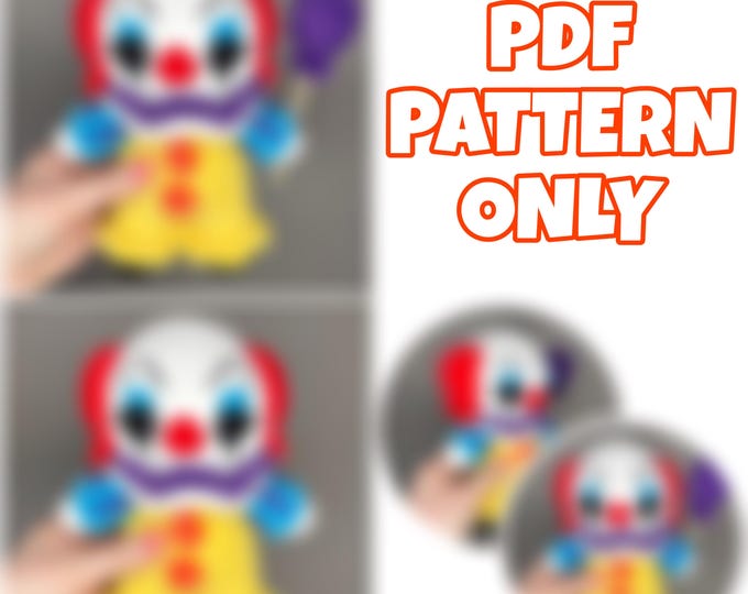 Mini Crochet Classic Clown - Digital Pattern ONLY