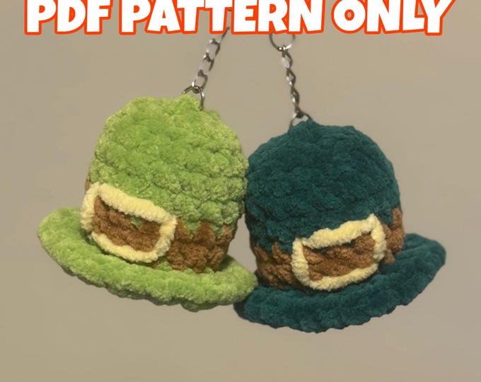 Crochet Leprechaun Hat Keychain - Digital Pattern ONLY