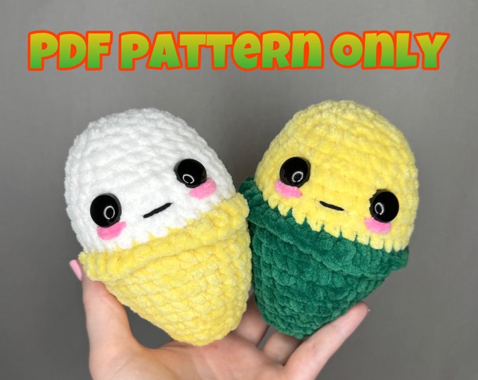 Crochet No Sew Banana & Corn - Digital Pattern ONLY