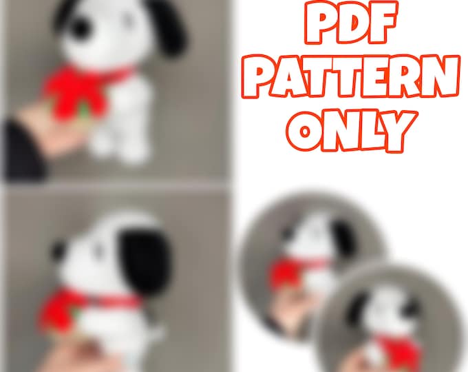 Valentine's Day Beagle Puppy - Digital Pattern ONLY