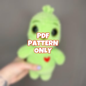 Baby Meanie Crochet Pattern PDF | Cute Grumpy Green Amigurumi Plushie | Holiday Crochet Pattern | Digital Download ONLY