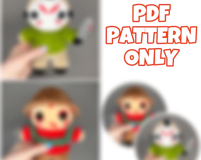 2 in 1 Crochet Mini Horror Friends Bundle - Digital Pattern ONLY