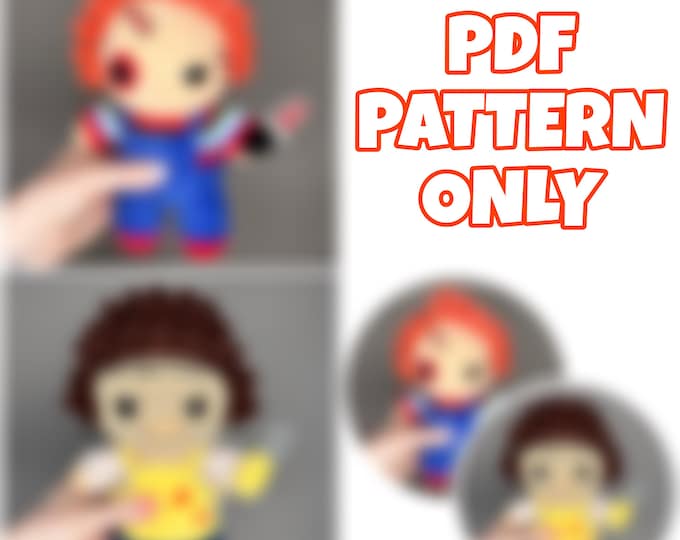 2 in 1 Crochet Mini Horror Bundle - Digital Pattern ONLY