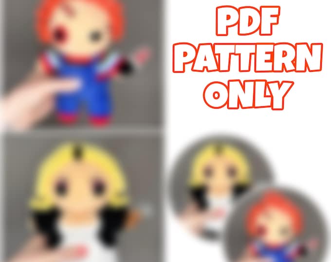 2 in 1 Crochet Mini Evil Couple Bundle - Digital Pattern ONLY