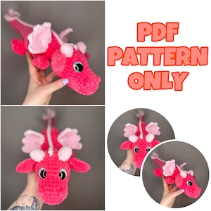 Dragon Crochet Pattern PDF | Cute Amigurumi Fantasy Plushie | Dragon Plush Crochet Pattern Digital Download ONLY
