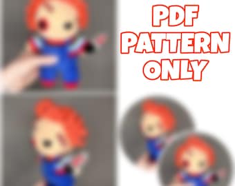 Mini Evil Doll Crochet Pattern PDF | Cute Horror Amigurumi Plushie | Halloween Crochet Pattern Digital Download ONLY
