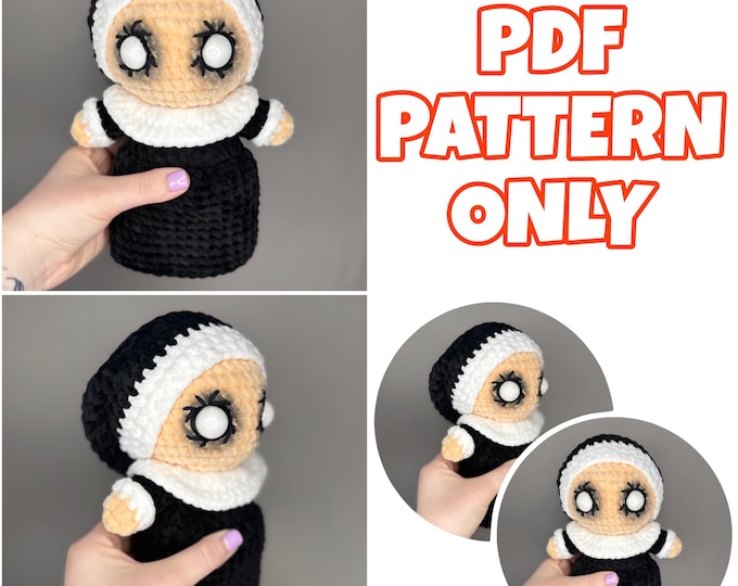 Mini Crochet Nun - Digital Pattern ONLY